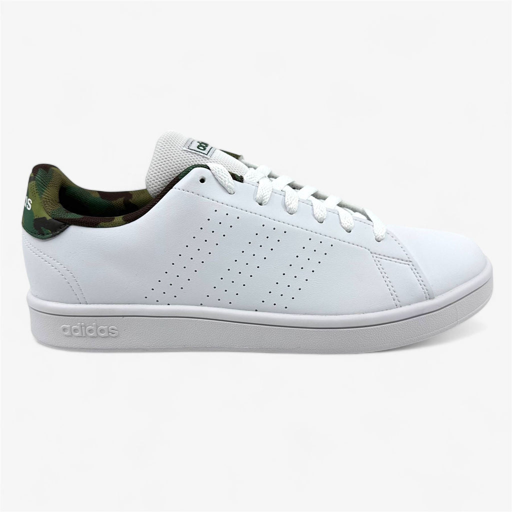 Adidas Advantage Base White Black Camo Mens Athletic Sneaker (GW9283)