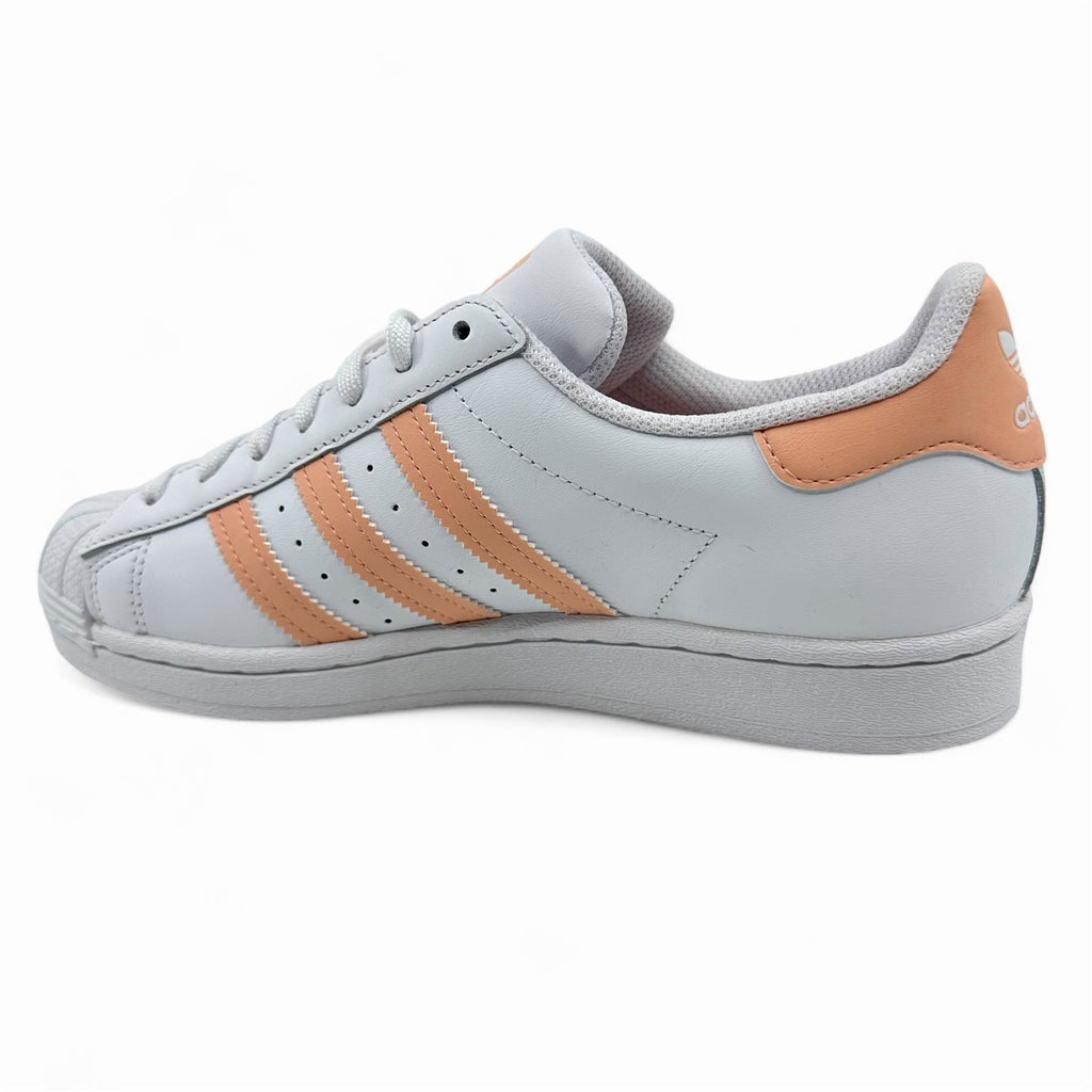 Adidas Superstar White Haze Coral Kids Size 7 Athletic Sneaker (GZ9097)