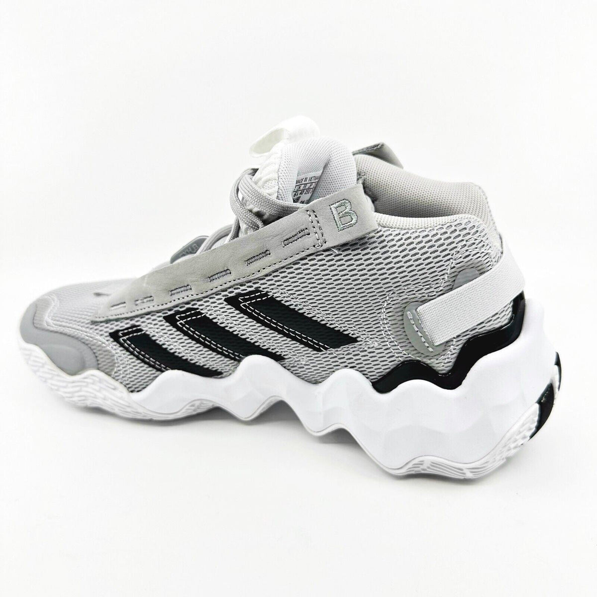 Adidas Exhibit B Mid Gray White Womens Size 8 Basketball Sneakers GY8983