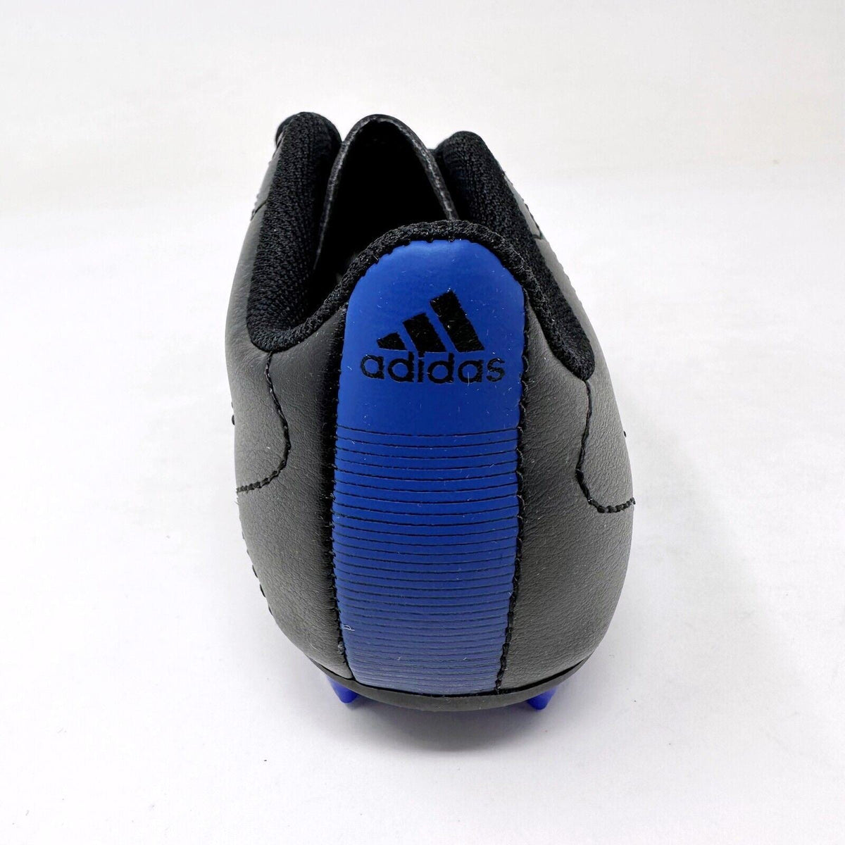 Adidas Goletto VIII FG J Black Blue Kids Youth Size 1 Soccer Cleats GX6906