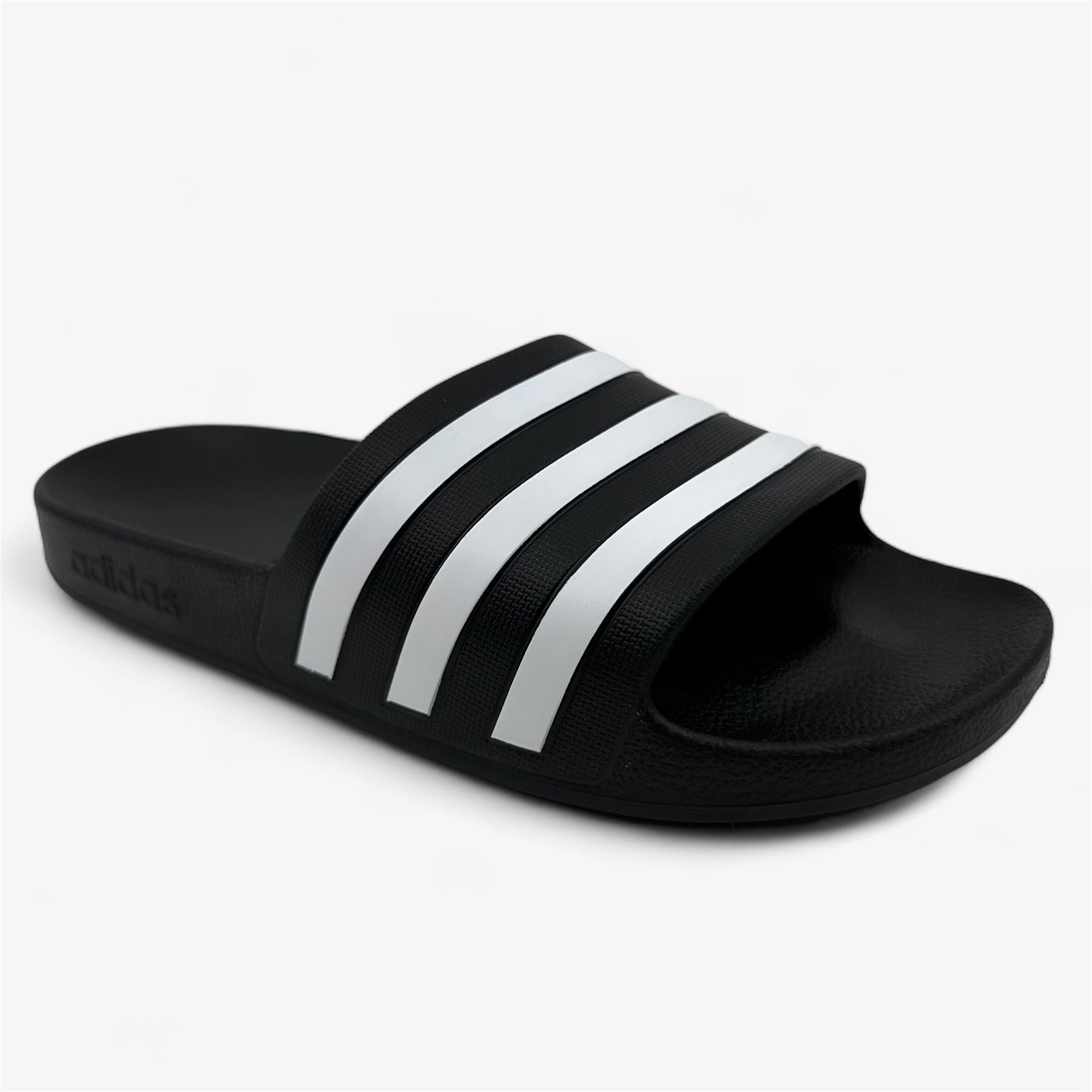 Adidas Adilette Aqua Black White Womens Athletic Slip-On (F35543)
