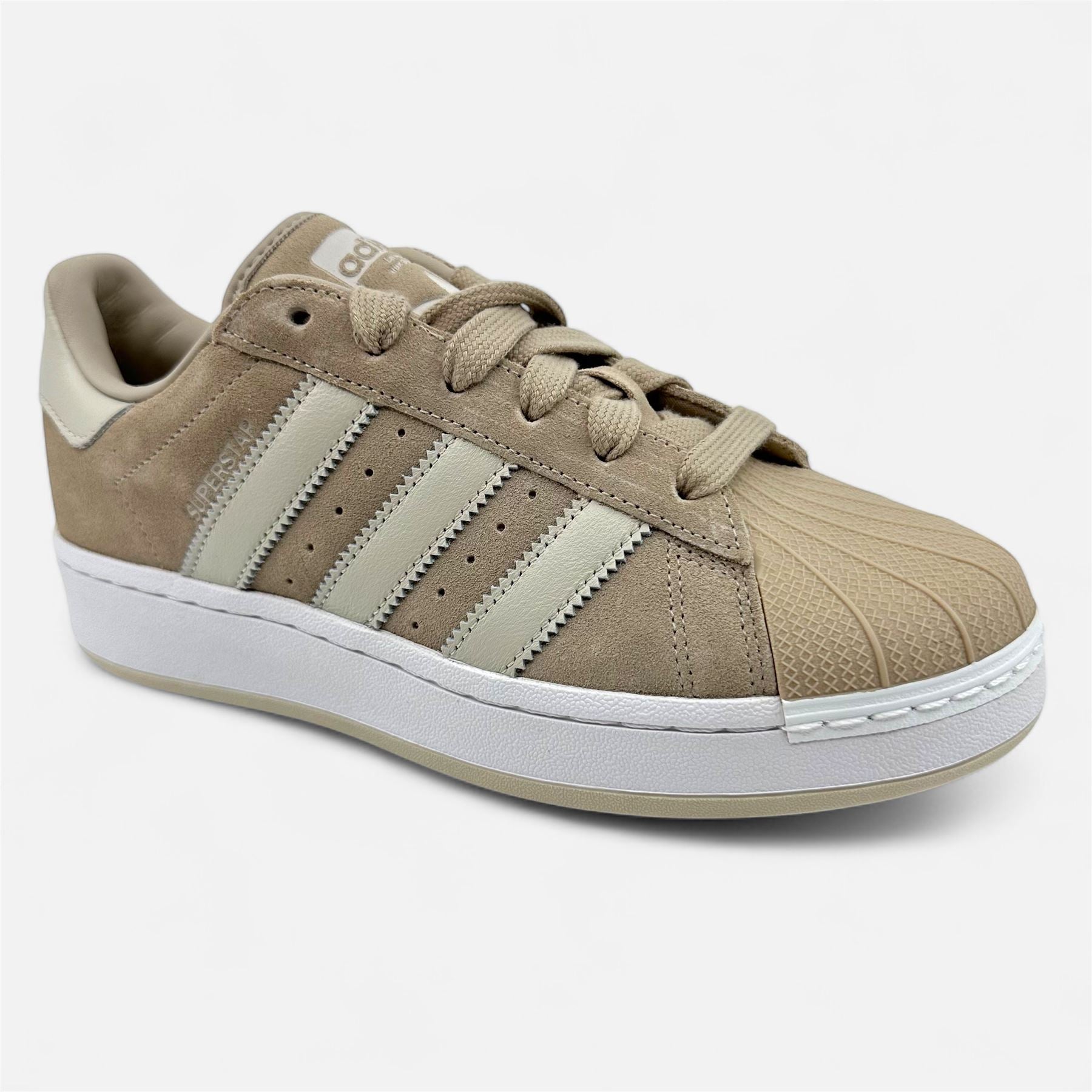 Adidas Superstar XLG Wonder Beige White Womens Athletic Sneaker (IE2989)