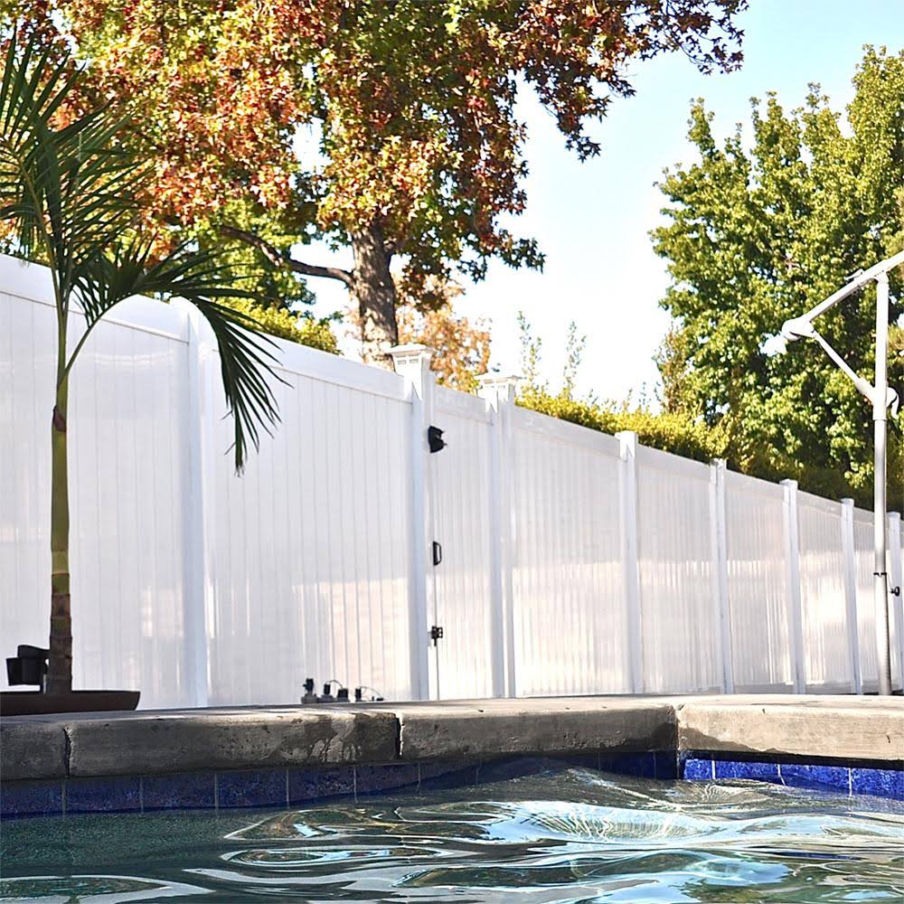 White Vinyl Privacy Fence Gate Kit O307