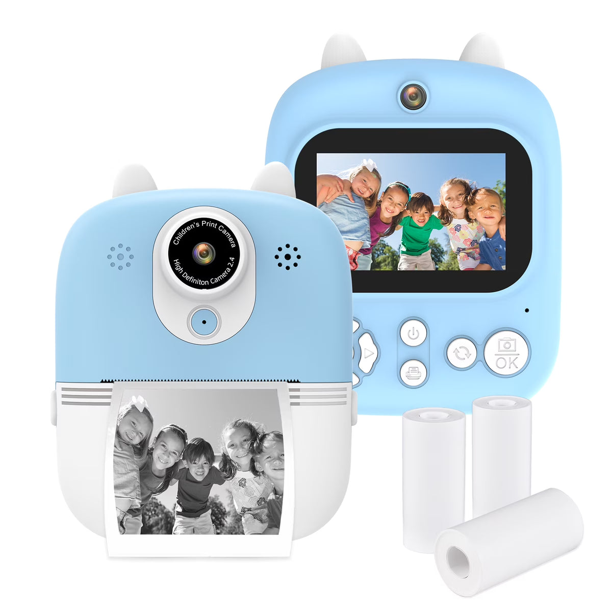 Instant Camera with Dual Lenses, 12MP, 32GB Memory, 3 Printing Paper Rolls R250