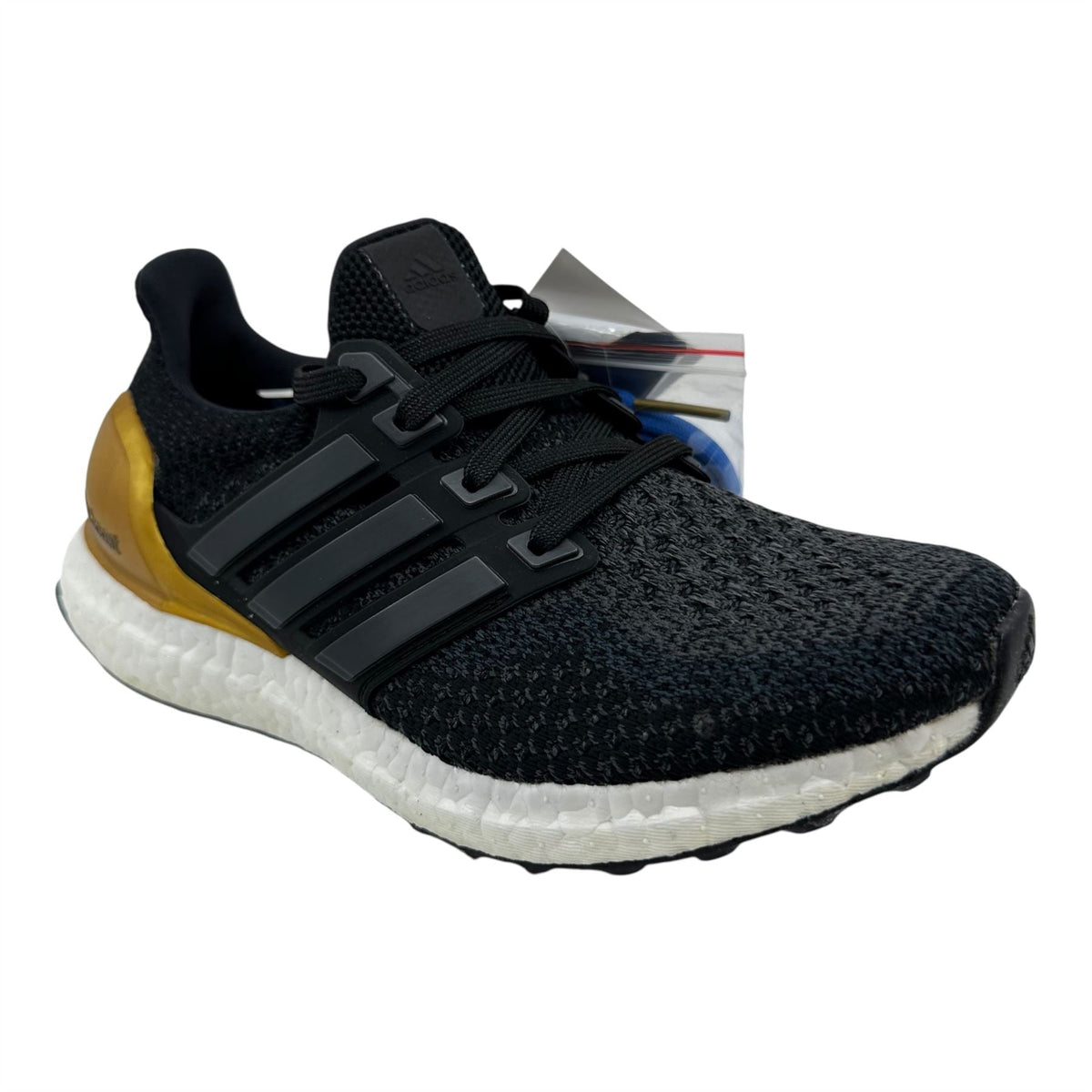 Adidas UltraBoost 2.0 Black Gold Mens Athletic UCLA Bruins Sneaker (BB0800)