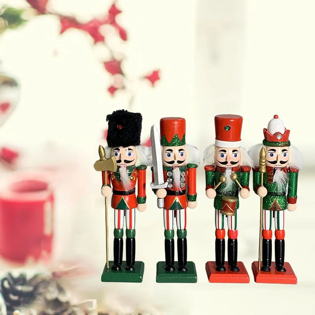 Wood Nutcracker Soldier Model Decorative Ornament T708481
