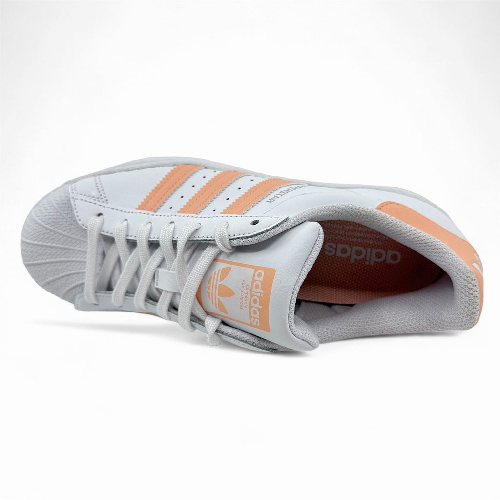 Adidas Superstar White Haze Coral Kids Size 7 Athletic Sneaker (GZ9097)
