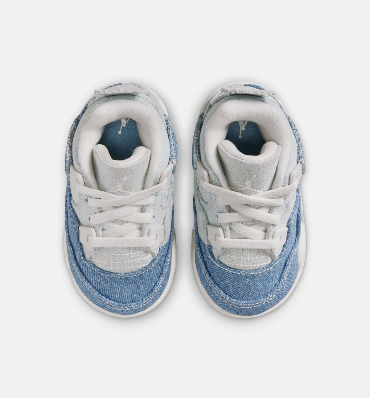 Air Jordan 4 Retro Worn Blue Infant Sneakers - Sail/Worn Blue/Metallic Gold