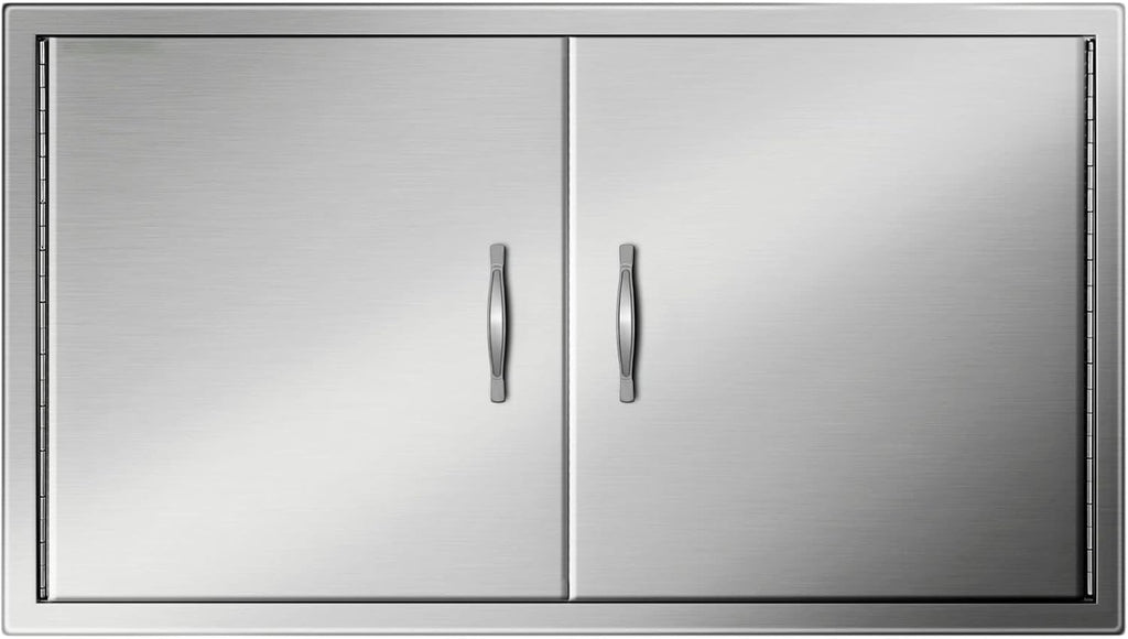 BBQ Double Access Door 31W x 24H Inch Stainless Steel Outdoor Kitchen Door Z499594