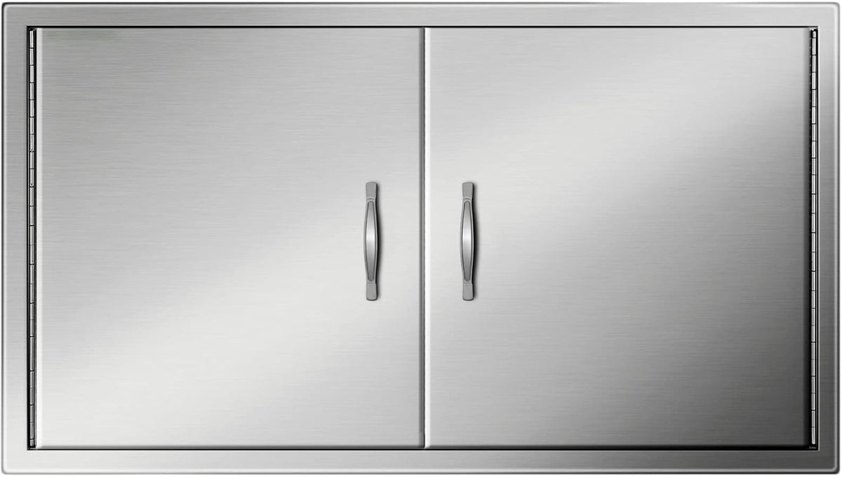 BBQ Double Access Door 31W x 24H Inch Stainless Steel Outdoor Kitchen Door Z499594