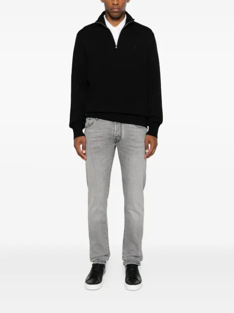 Calvin Klein mock-neck zip-neck sweater