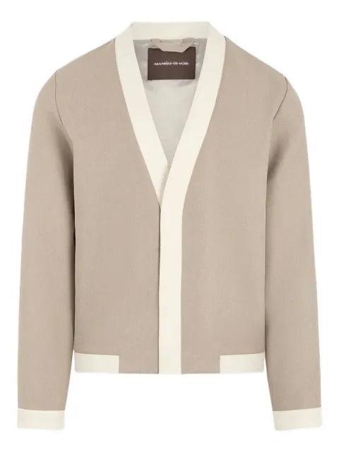 Manière De Voir Clovis tailored cardigan with contrast placket