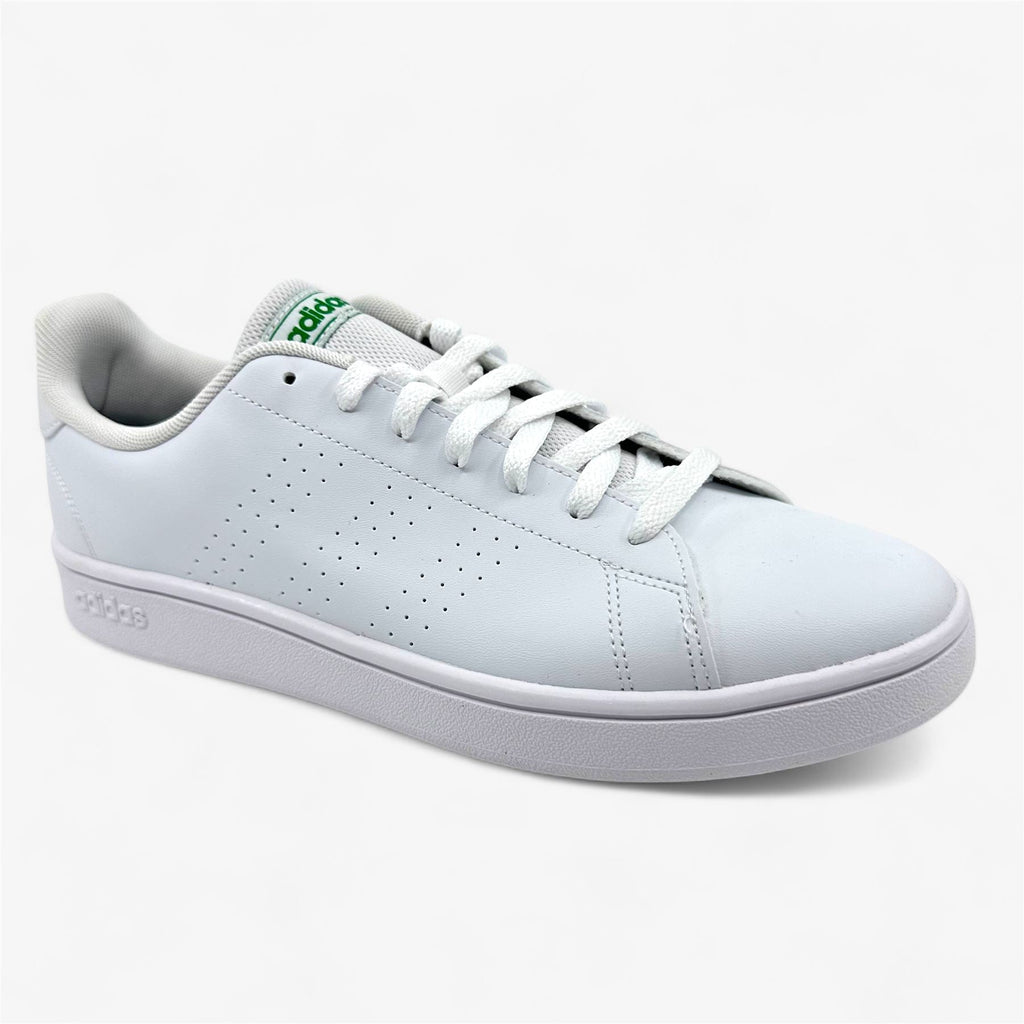 Adidas Advantage Base Cloud White Green Mens Athletic Sneaker (GW2063)