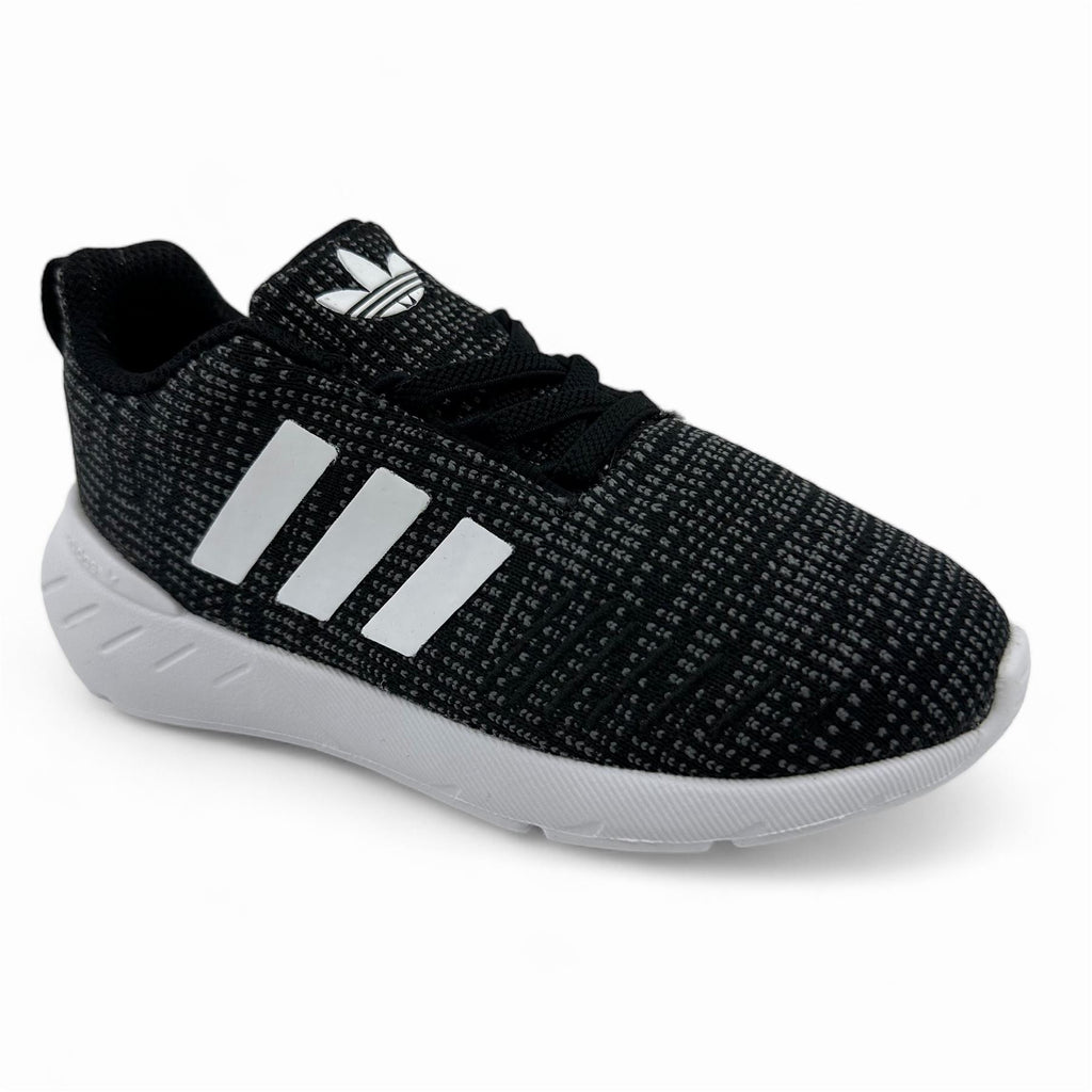 Adidas Swift Run 22 EL Black White Baby Toddler Athletic Sneaker (GW8184)