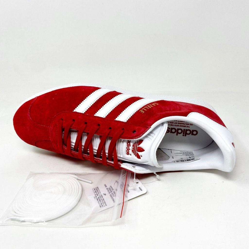 Adidas Gazelle Scarlet Red White Mens Size 9.5 Athletic Sneaker (S76228)