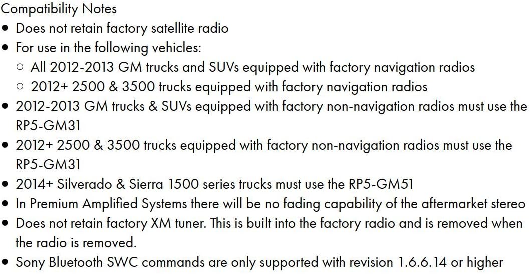 Radio Replacement Interface with Built-In OnStar Package A157