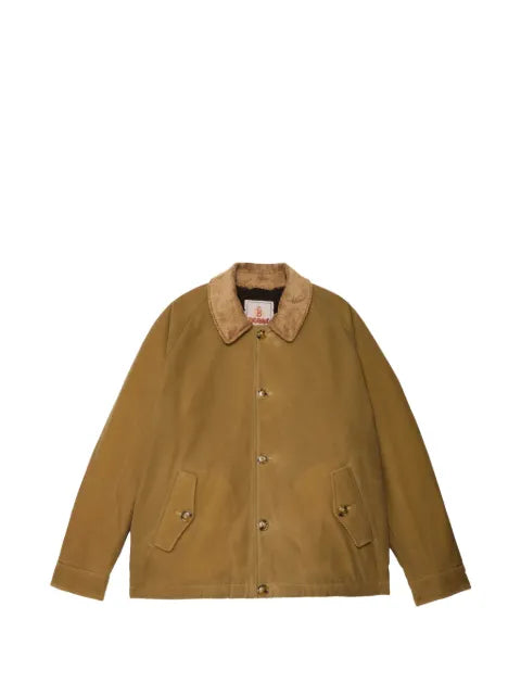Baracuta corduroy-collar button-up jacket