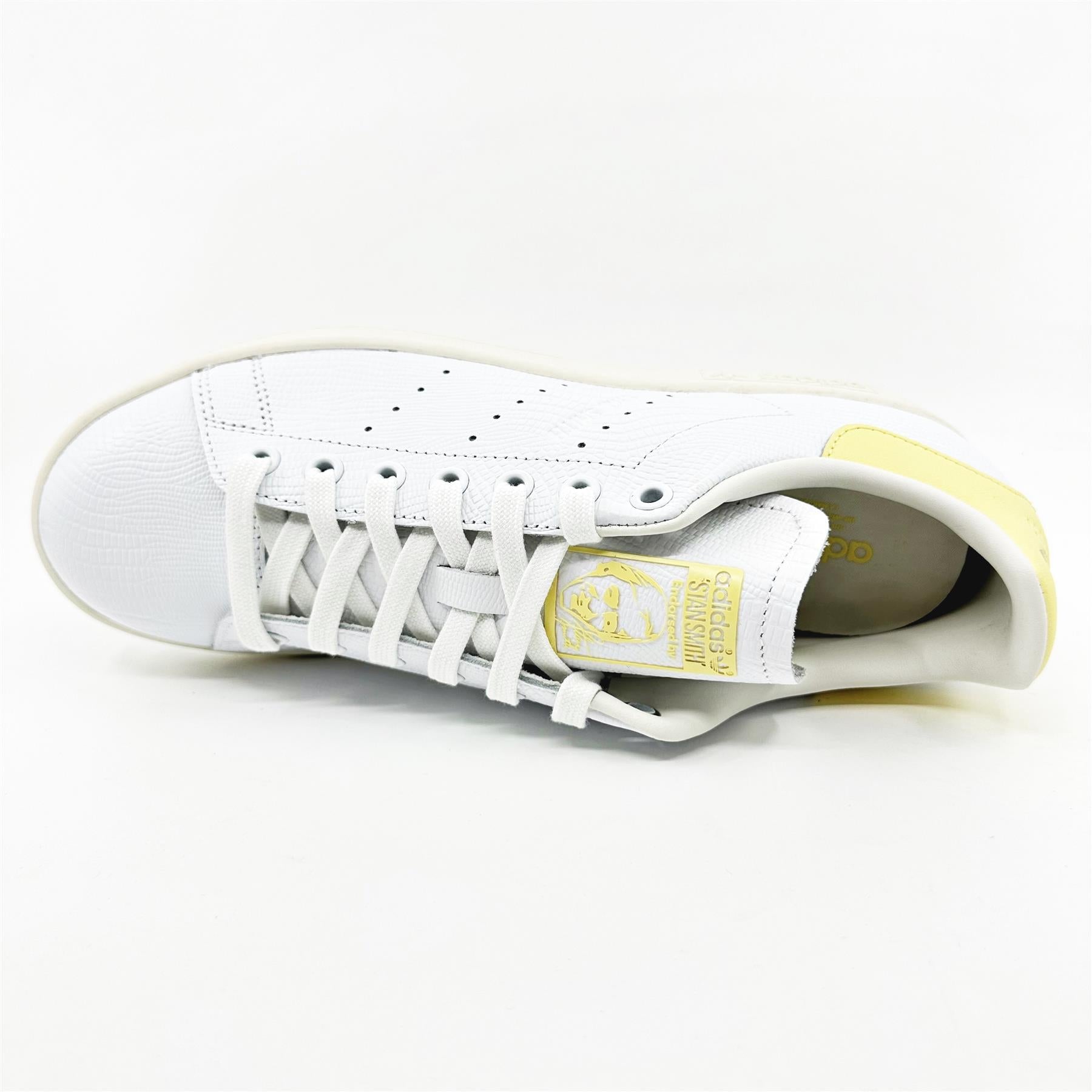 Adidas Stan Smith Cloud White Almost Yellow Womens Size 9.5 Athletic Sneakers (IE0464)