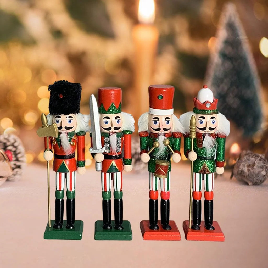 Wood Nutcracker Soldier Model Decorative Ornament T708481