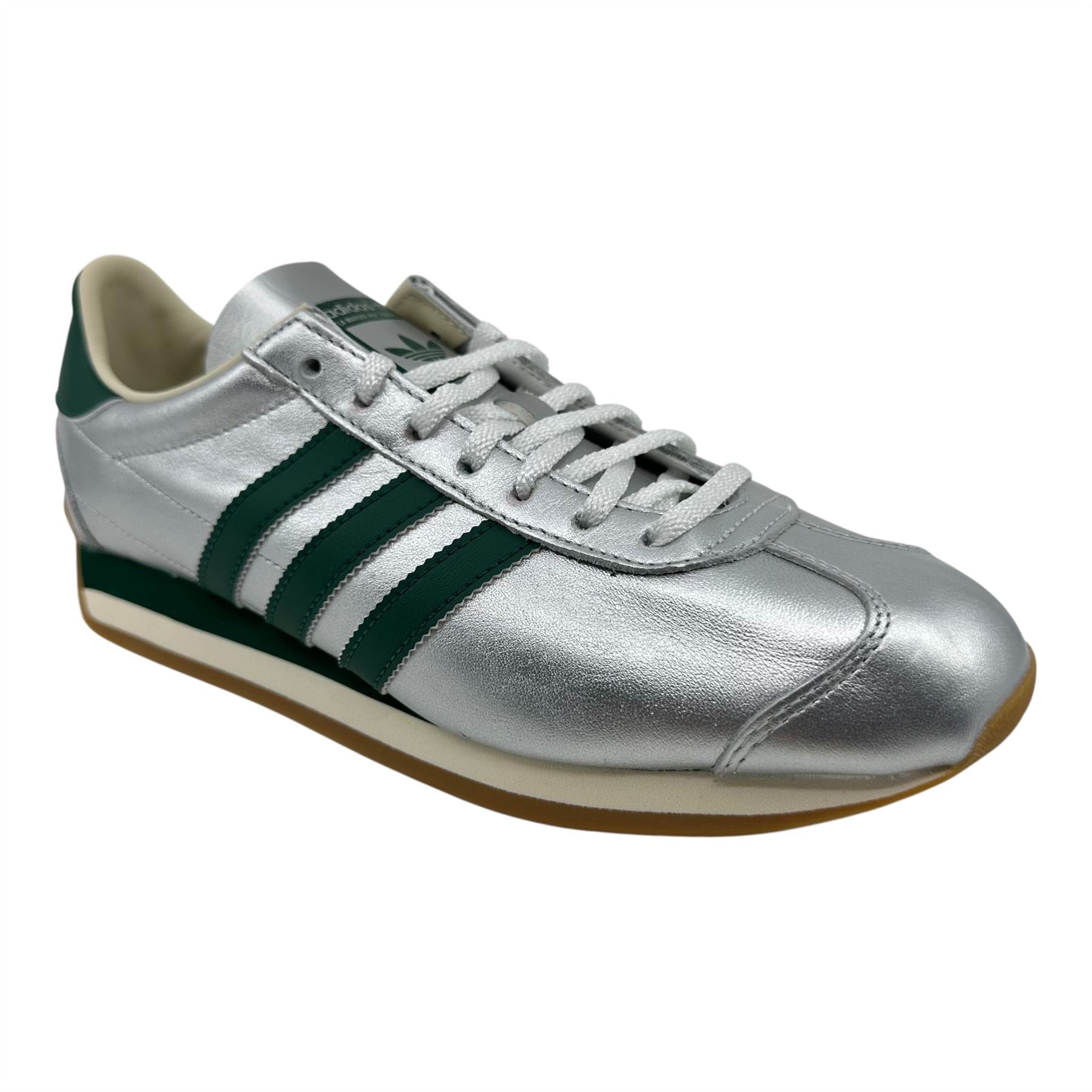 Adidas Country OG Silver Metallic Collegiate Green Womens Athletic Sneaker (IE8412)