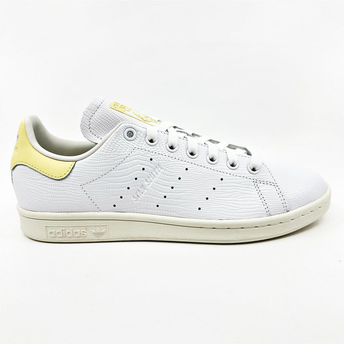 Adidas Stan Smith Cloud White Almost Yellow Womens Size 9.5 Athletic Sneakers (IE0464)