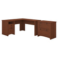 L Shaped Desk with Lateral File Cabinet I834