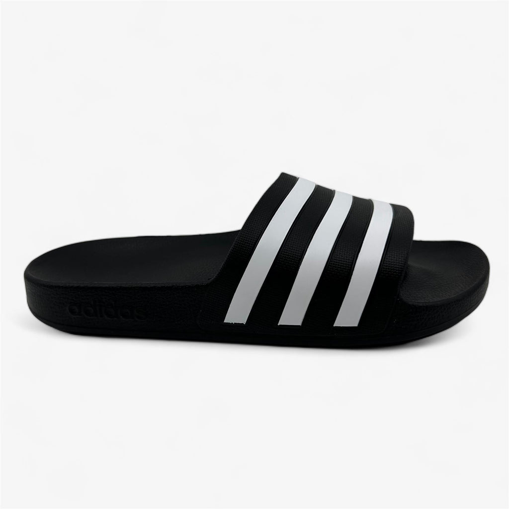 Adidas Adilette Aqua Black White Womens Athletic Slip-On (F35543)