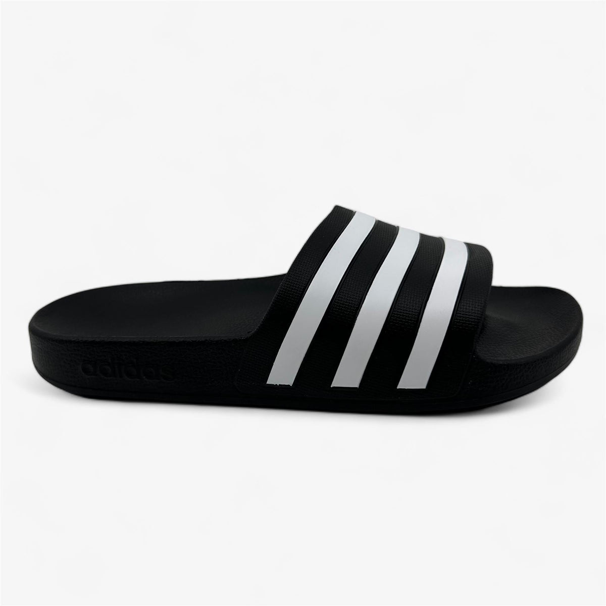 Adidas Adilette Aqua Black White Womens Athletic Slip-On (F35543)