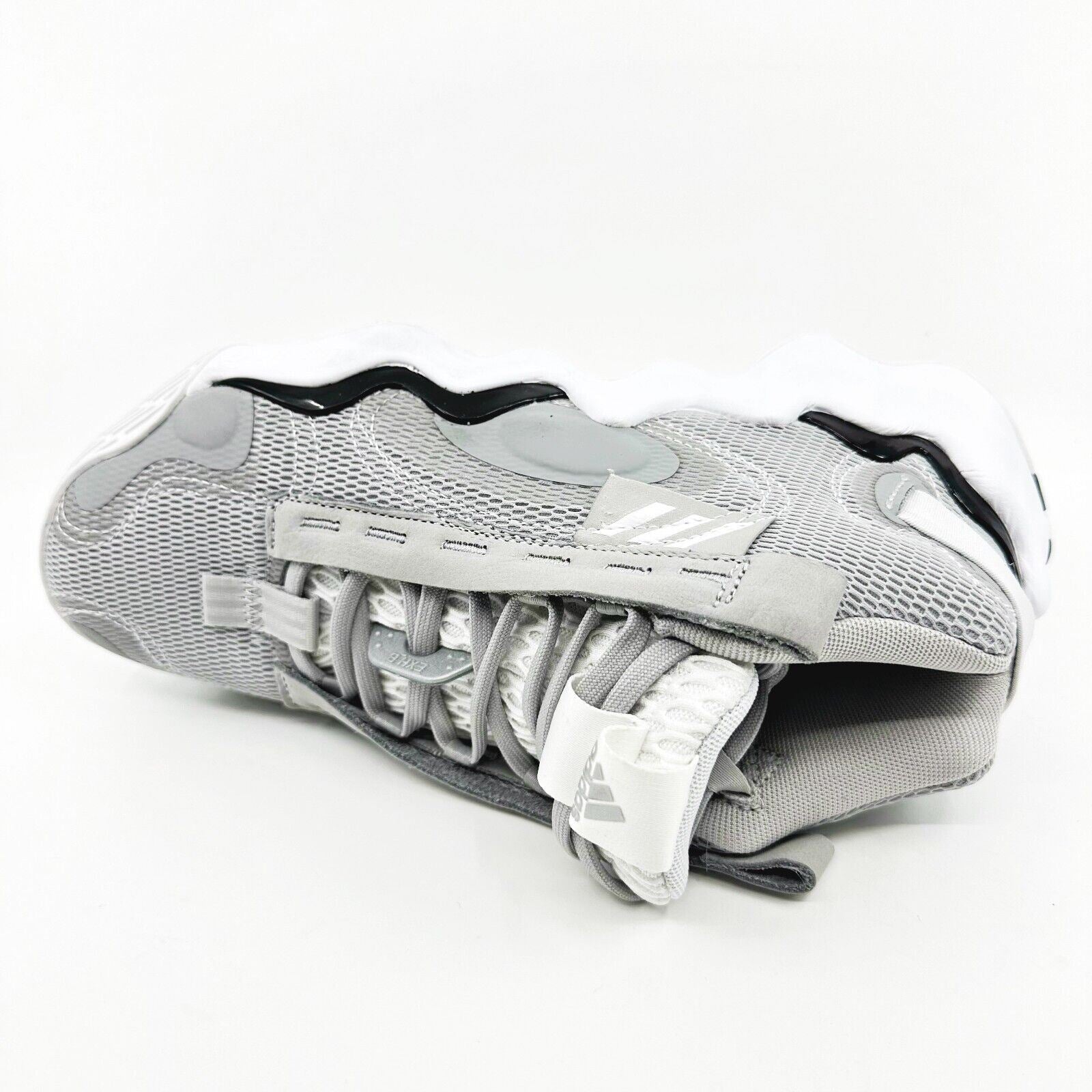 Adidas Exhibit B Mid Gray White Womens Size 8 Basketball Sneakers GY8983