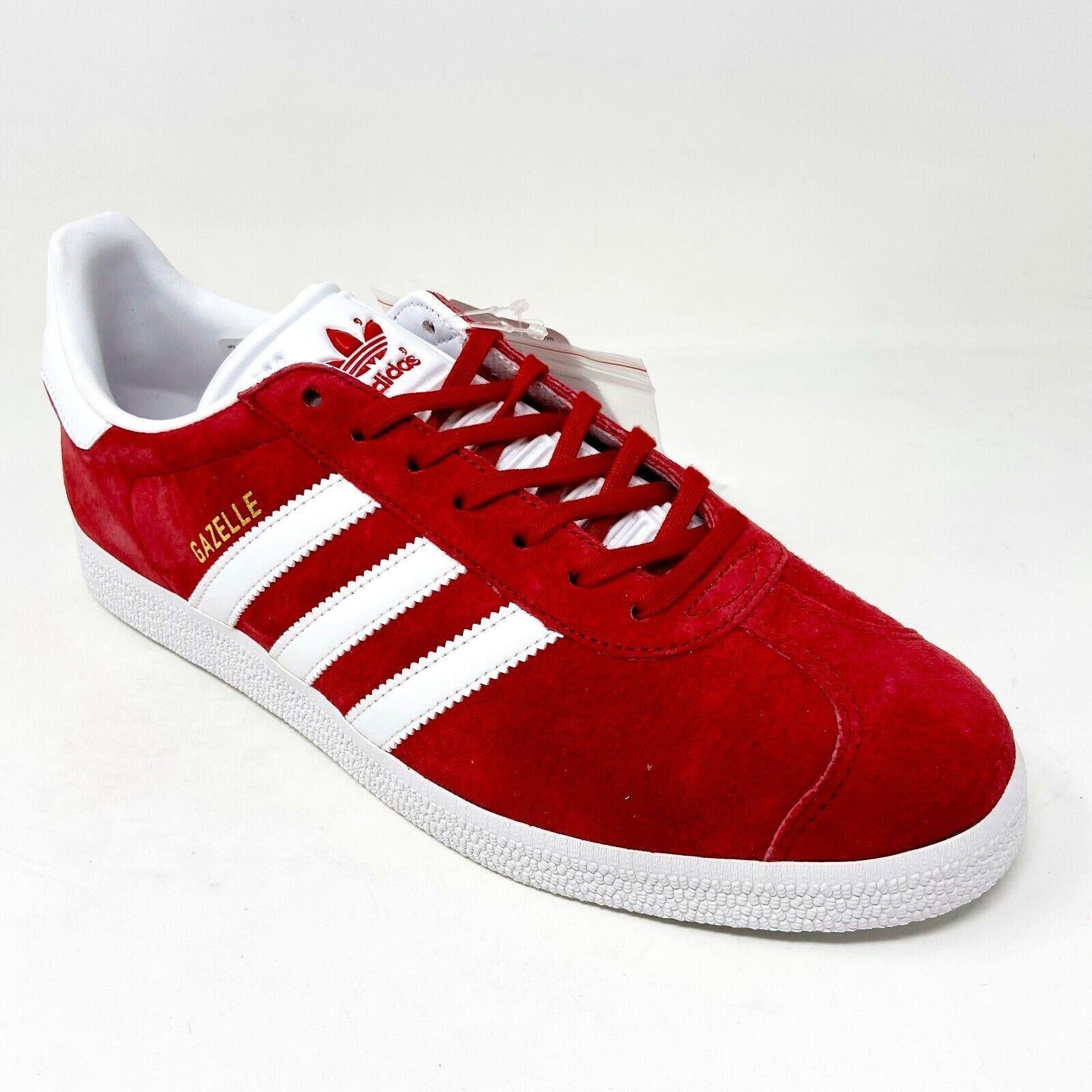 Adidas Gazelle Scarlet Red White Mens Size 9.5 Athletic Sneaker (S76228)