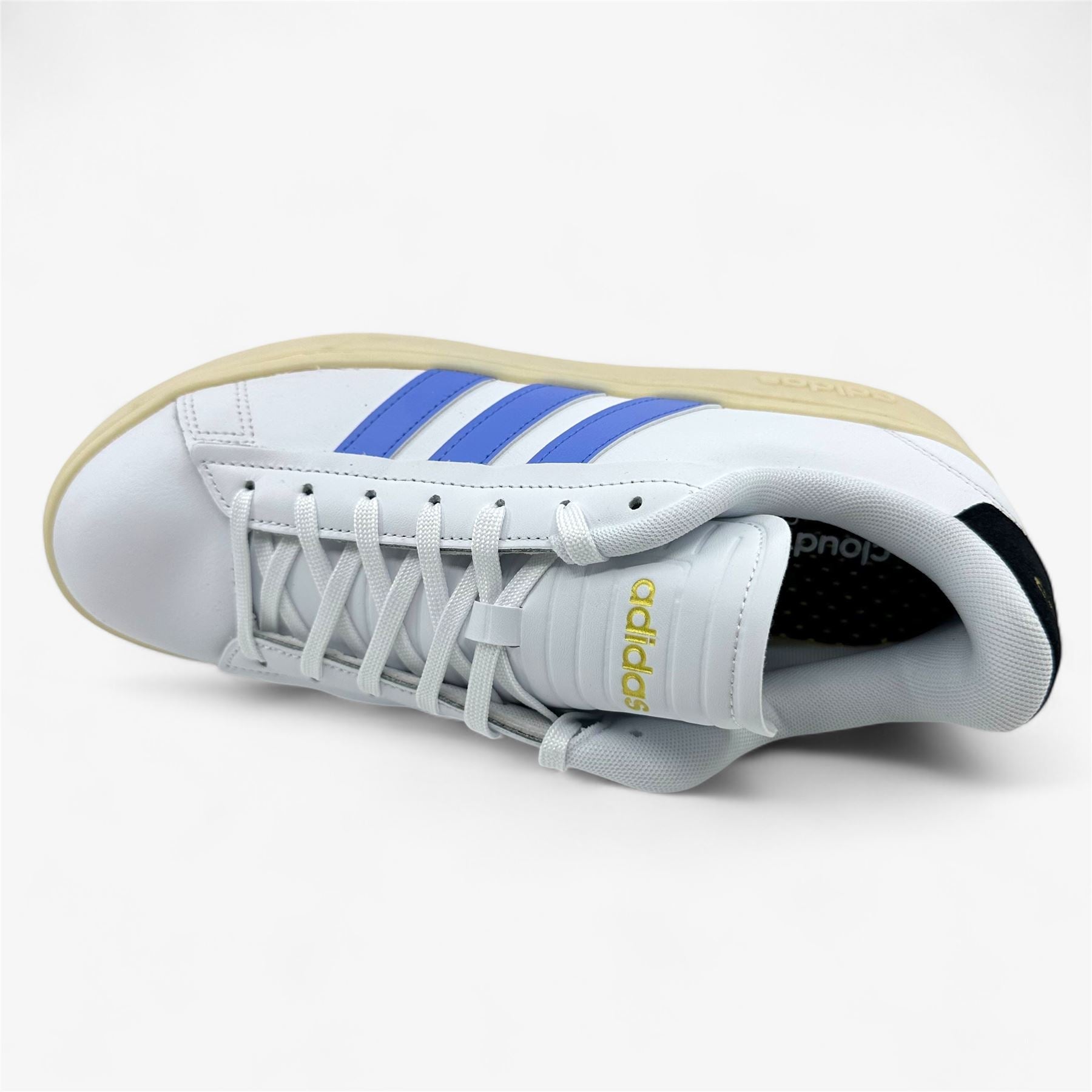 Adidas Grand Court Alpha White Blue Womens Size 11 Athletic Sneaker (H06115)