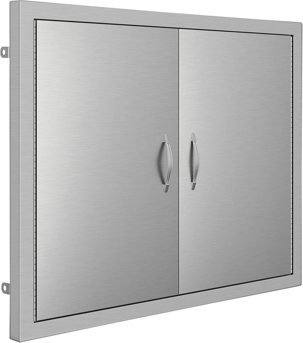 BBQ Double Access Door 31W x 24H Inch Stainless Steel Outdoor Kitchen Door Z499594