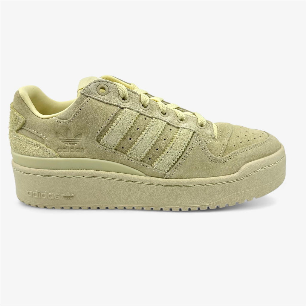 Adidas Forum Bold Stripes Yellow Beige Cream Womens Athletic Sneaker (ID3154)