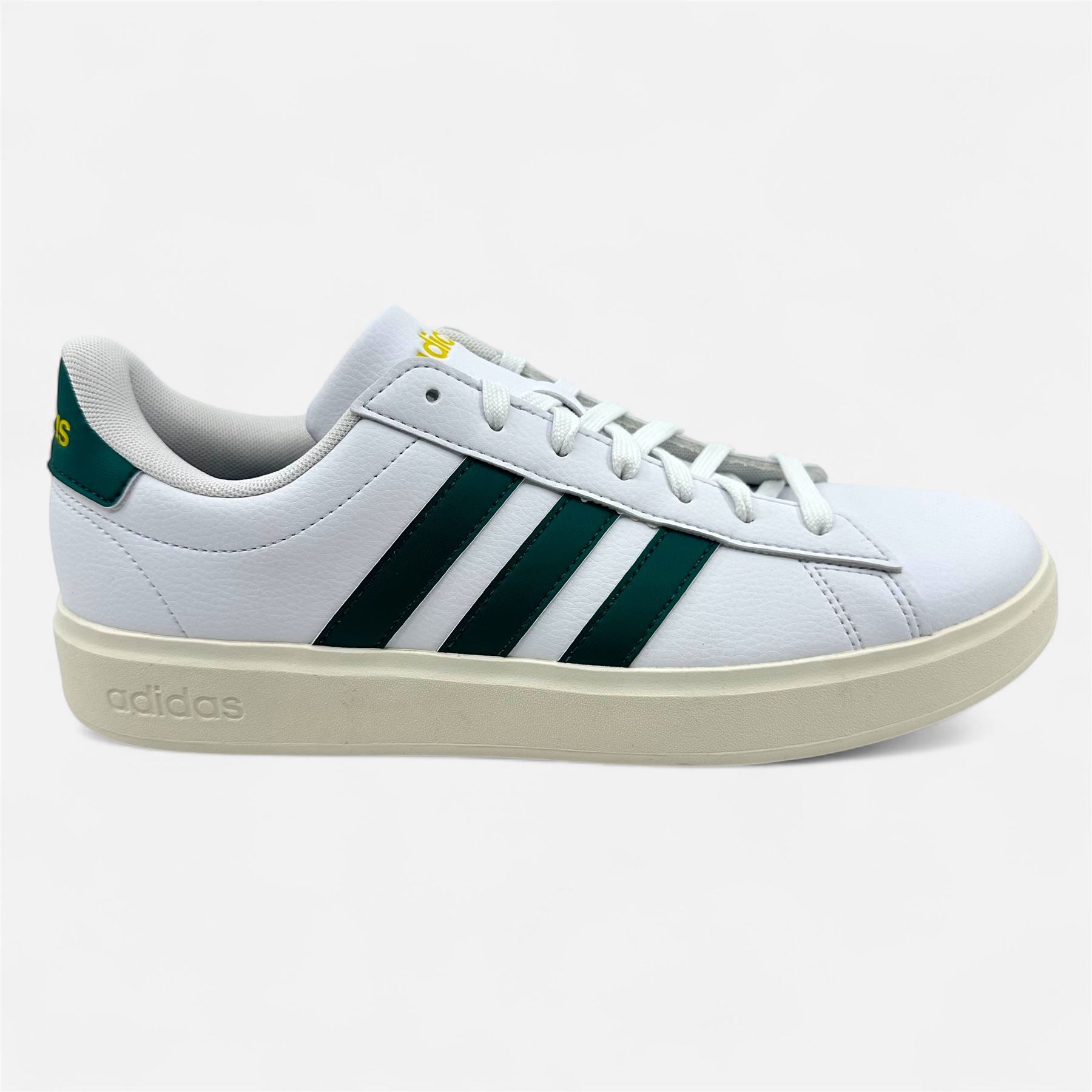 Adidas Grand Court 2.0 Cloud White Collegiate Green Mens Athletic Sneaker (ID1171)