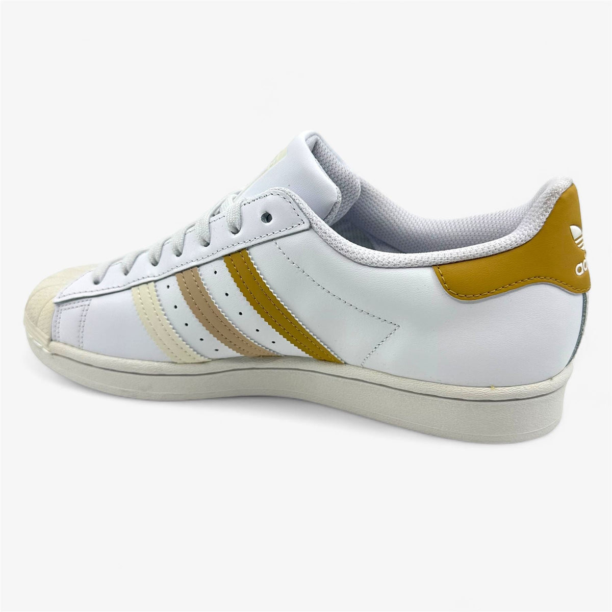 Adidas Superstar White Golden Beige Mens Athletic Sneaker (HP5500)
