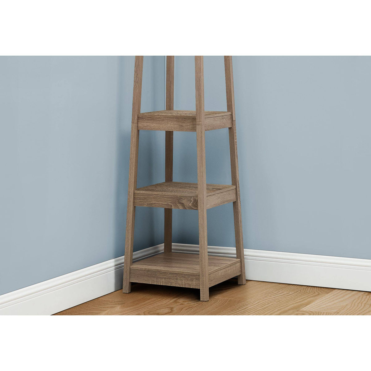 Corner Coat Rack with 3 Shelves Y46111