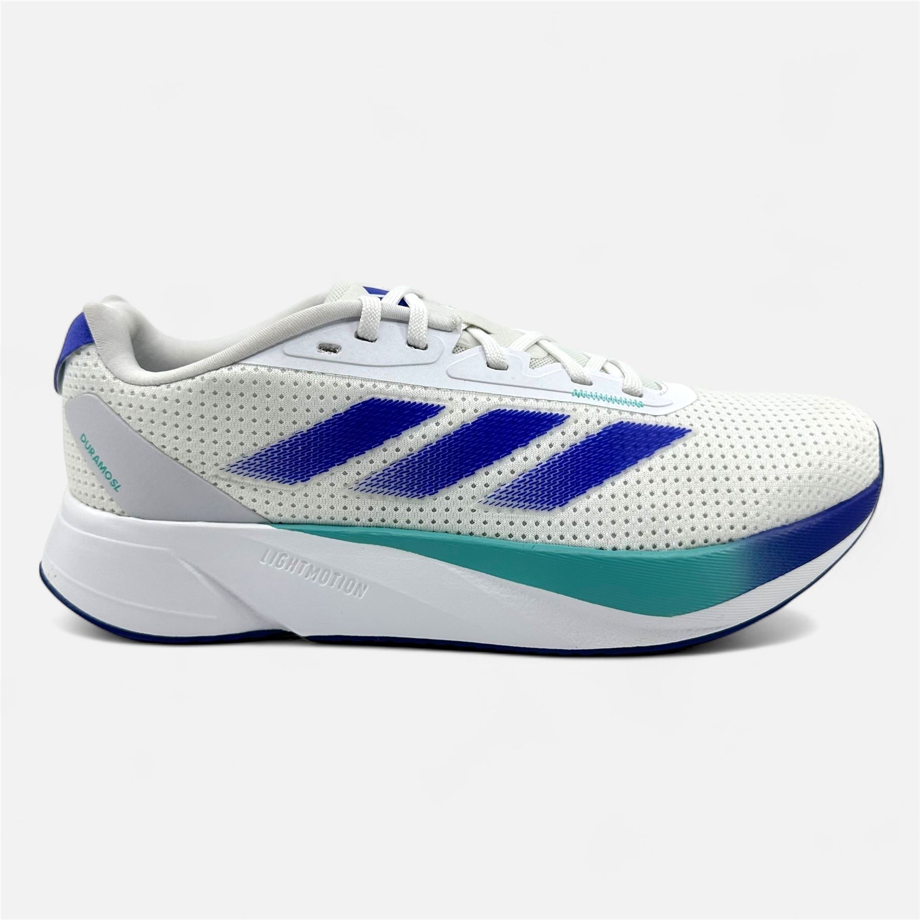 Adidas Duramo SL Cloud White Lucid Blue Flash Aqua Mens Athletic Sneaker (IF9481)