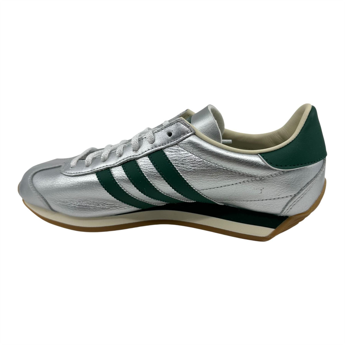 Adidas Country OG Silver Metallic Collegiate Green Womens Athletic Sneaker (IE8412)