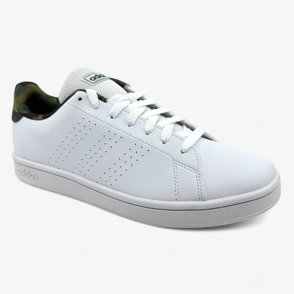 Adidas Advantage Base White Black Camo Mens Athletic Sneaker (GW9283)