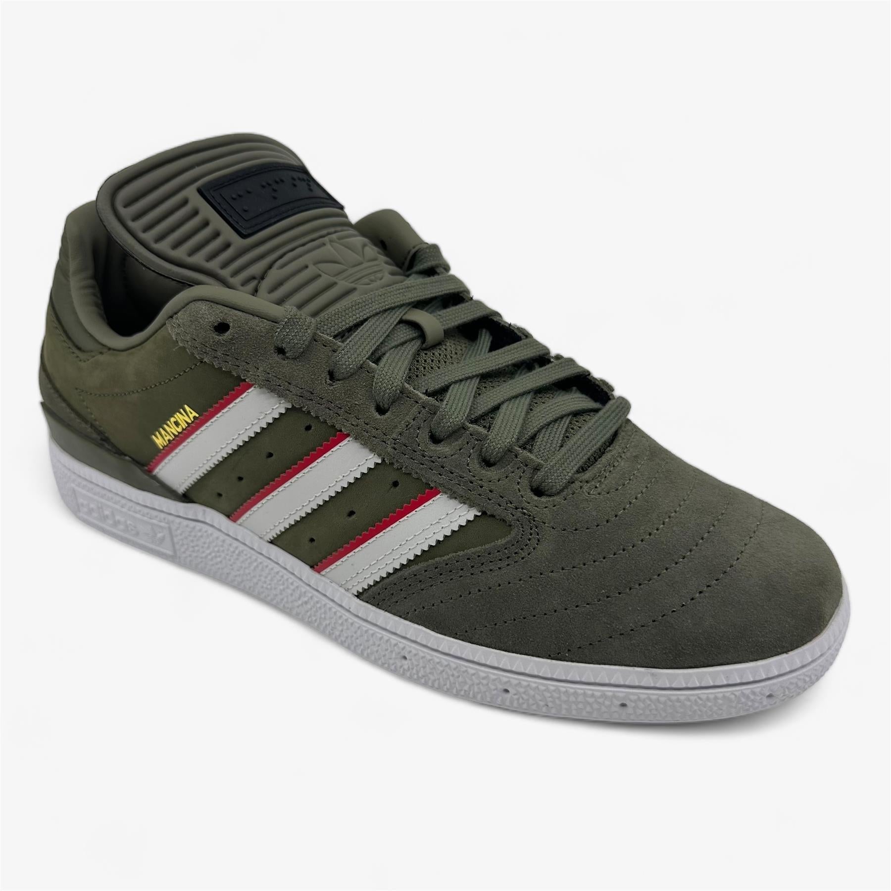 Adidas Busenitz Olive Strata Red Cloud White Mens Athletic Sneakers (ID3370)