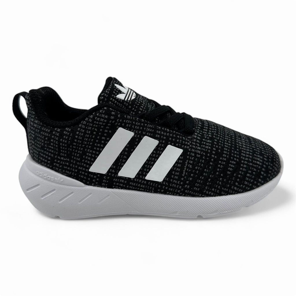 Adidas Swift Run 22 EL Black White Baby Toddler Athletic Sneaker (GW8184)