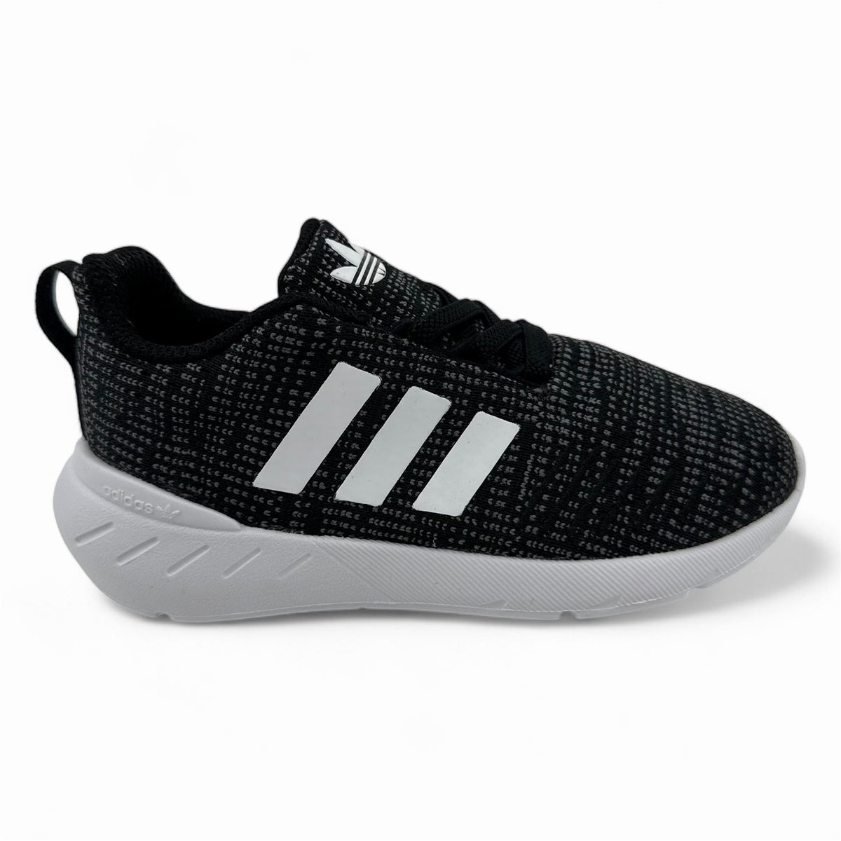 Adidas Swift Run 22 EL Black White Baby Toddler Athletic Sneaker (GW8184)