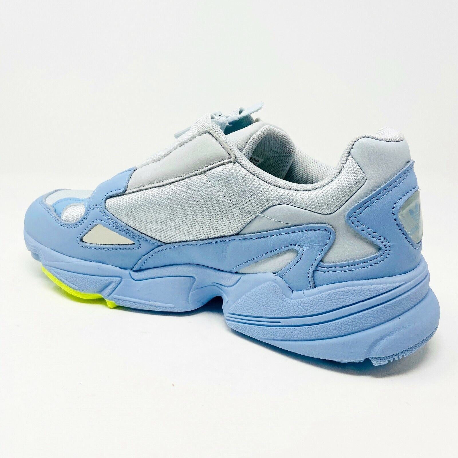 Adidas Originals Falcon Zip Glow Blue Grey Neon Womens Running Trainers EF1969
