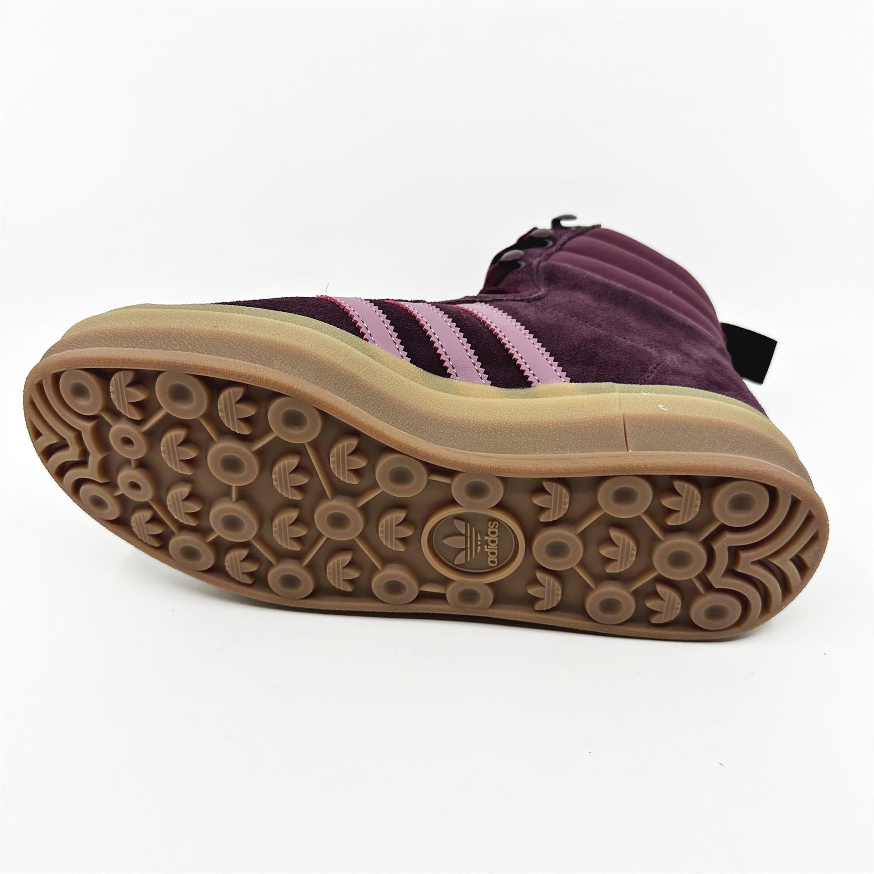 Adidas Gazelle Boot Maroon Wonder Orchid Gold Womens Athletic Sneakers (ID6882)