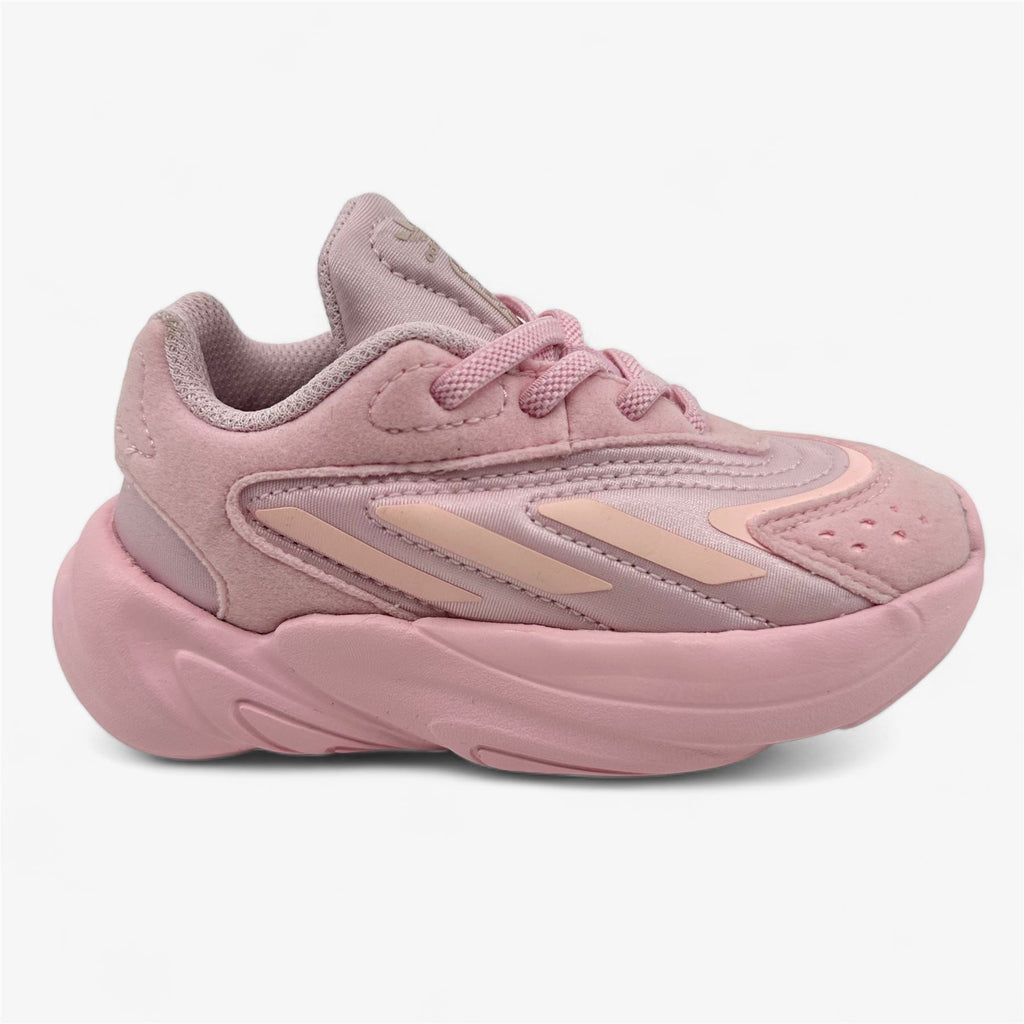 Adidas Ozelia EL Clear Pink Black Toddler Girls Athletic Sneaker (GW8131)