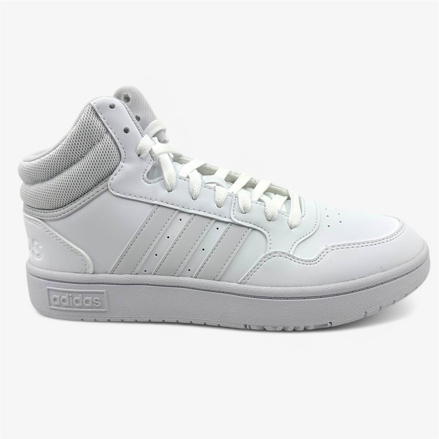 Adidas Hoops 3.0 Mid Cloud White Dash Grey Womens Athletic Sneaker (GW5457)