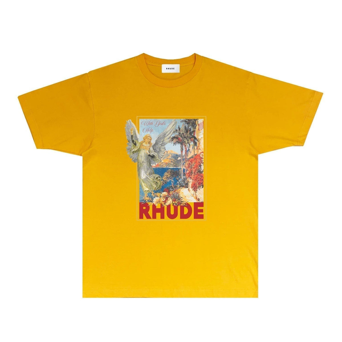 Rhude T-shirts Printed Trendy Pure Cotton