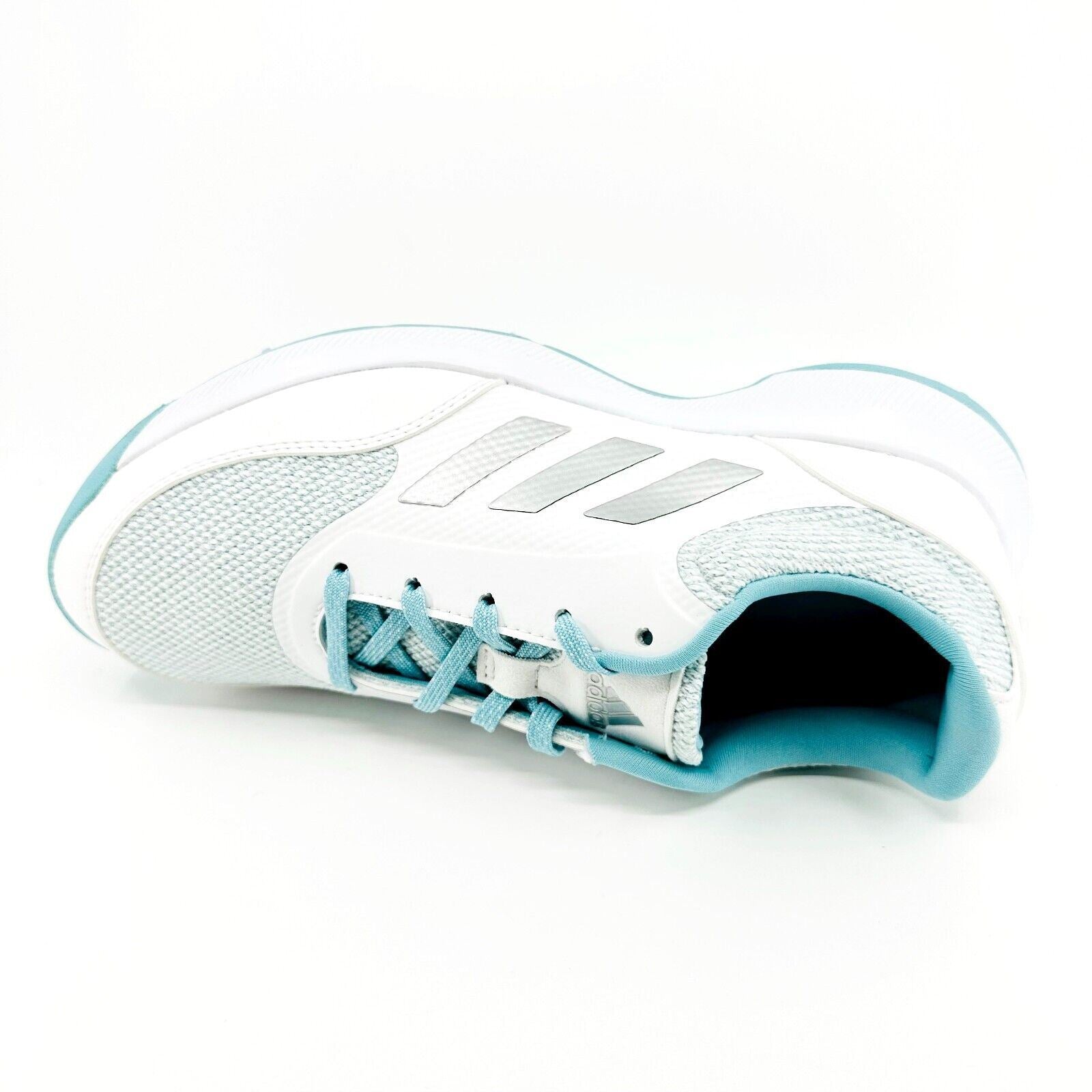 Adidas Tech Response 2.0 White Silver Blue Womens Spike Golf Shoes FW6323