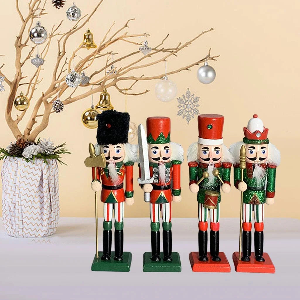 Wood Nutcracker Soldier Model Decorative Ornament T708481