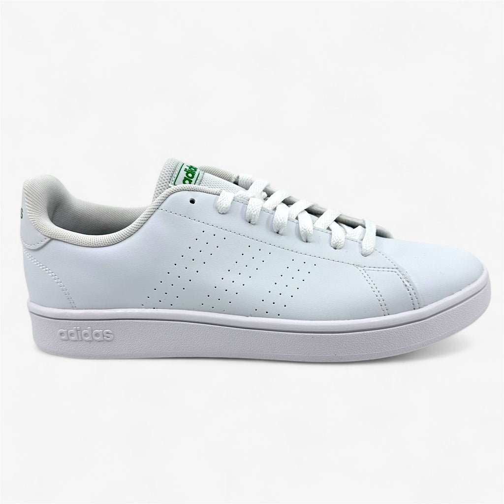 Adidas Advantage Base Cloud White Green Mens Athletic Sneaker (GW2063)
